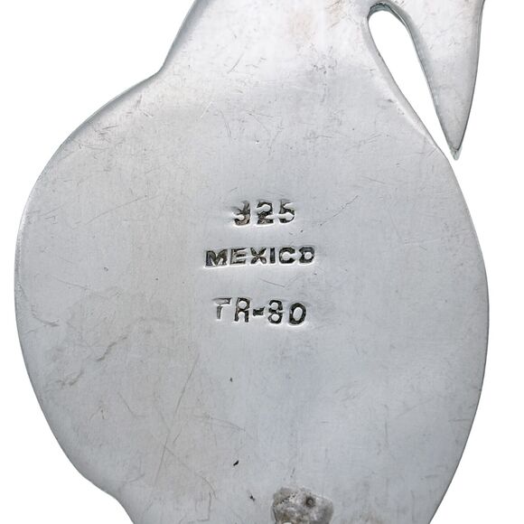 Vintage Mexico Taxco TR-80 Sterling Silver 925 Brass Bowtie Duck Brooch Pin - Picture 4 of 7